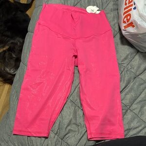Shimmer pink bike shorts